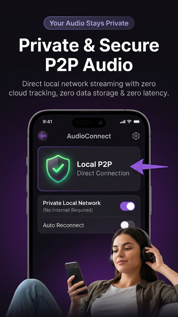 Private P2P Audio Screen
